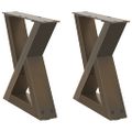 vidaXL Nohy konferenčného stolíka 2 ks, prírodná oceľ 30 x (30-31,3) cm, oceľ