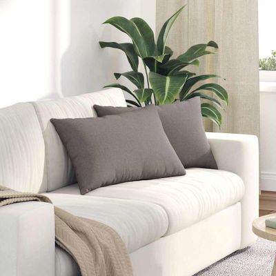 vidaXL Vankúše na pohovku 2 pcs Sivohnedá 60 x 40 cm látka