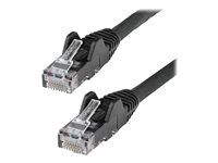 Kategória 6 - 24AWG - Patch kábel - RJ-45 (M) do RJ-45 (M) - 10 m - 6 mm - UTP - CAT 6 - prevedenie bez hrbolčekov - čierna
