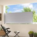 vidaXL Zaťahovacia bočná markíza na terasu 100x314 cm, sivá
