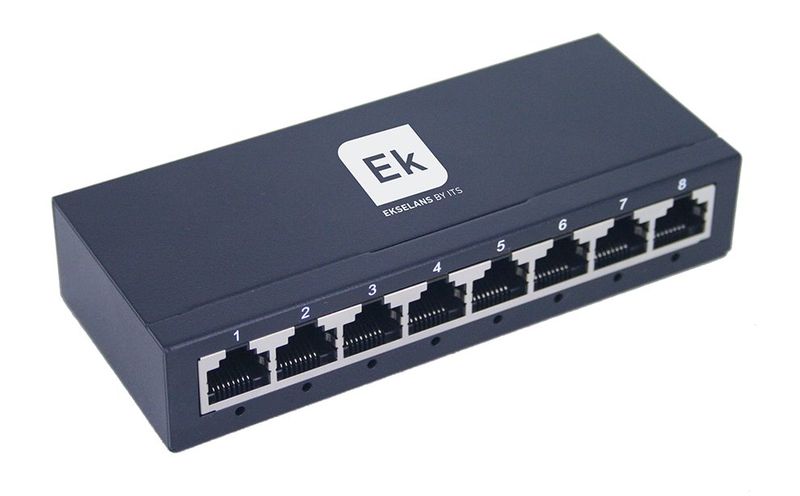 ITS SW8 M - Switch Ethernet 8 portov, 10/100/1000 Mbps, kovové prevedenie