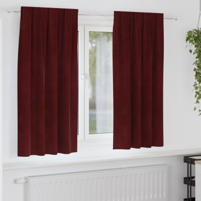 vidaXL Zatemňovacie závesy 2 pcs Víno červené 140 x 175 cm Zamat