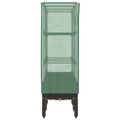 vidaXL Záhon s krytom na skleník ratanový vzhľad 120x40x140 cm