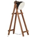 vidaXL Stojanová lampa čierna masívne mangovníkové drevo E27