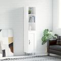 vidaXL Vysoká skrinka biela 34,5x34x180 cm spracované drevo