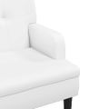 vidaXL Lavička s operadlom biela 112x65,5x75 cm umelá koža