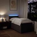 vidaXL Boxspring posteľ s matracom tmavohnedá 100x200 cm látka