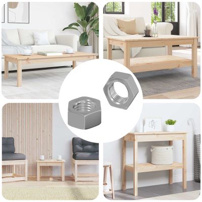 vidaXL Hex matica 2 pcs Strieborná M6 Kov