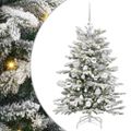 vidaXL Umelý Sklápací Vianočný Stromček Biela 120 cm PE a PVC