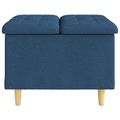 vidaXL Ottoman s Úložným Priestorom Modrá 60 x 60 x 45 cm látka