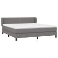 vidaXL Boxspring posteľ s matracom tmavosivá 180x200 cm látka