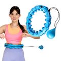 Súprava masážnej obruče ONE Fitness OHA01 so závažím a zoštíhľujúcého pásu BR125 modrá