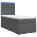 vidaXL Posteľ boxspring s matracom Tmavosivá 80 x 200 cm Látka
