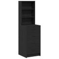 vidaXL Highboard Čierny dub 40 x 41 x 135 cm Kompozitné drevo