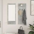 vidaXL Vešiak na stenu Nástenná montáž Betónová šedá 70 x 10 x 90 cm