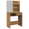 vidaXL toaletný stolík s LED Artisan Dub 74,5x40x141 cm