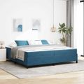 vidaXL Rám postele Tmavomodrá 200 x 200 cm látka