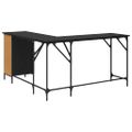 vidaXL Stôl Čierny dub Kompozitné drevo 141 x 141 x 75 cm