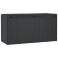 vidaXL Záhradný úložný box antracitový 114x47x60 cm