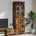 vidaXL Highboard FLORIN 60 x 35 x 182 cm Dymová dub Kompozitné drevo