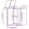 vidaXL Úložisko na 2 koše na kolieskach antracitové 138x79x117 cm oceľ