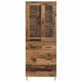 vidaXL Highboard Staré drevo 69,5 x 34 x 90 cm Kompozitné drevo