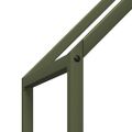 vidaXL Stojan na palivové drevo Olive Green Oceľ valcovaná za studena