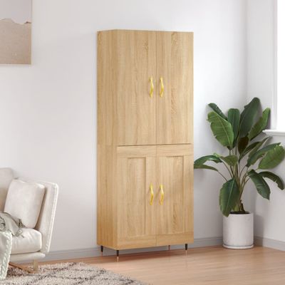 vidaXL Vysoká skrinka dub sonoma 69,5x34x180 cm spracované drevo