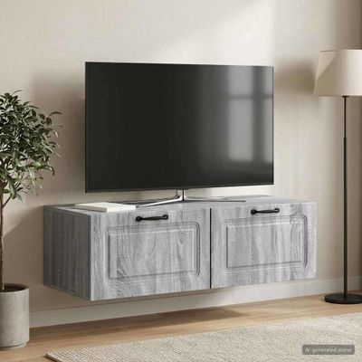 vidaXL Nástenná TV skrinka Nástenný Sivá sonoma 98 x 41 x 30 cm