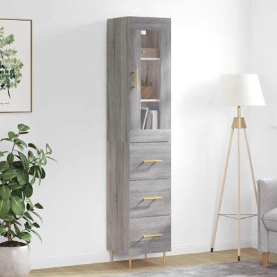 vidaXL Vysoká skrinka dub sonoma 34,5x34x180 cm spracované drevo
