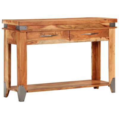 vidaXL Konzolový stolík 110x34x74 cm masívne akáciové drevo