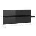 vidaXL Nástenné police 2 ks lesklé čierne 40x11,5x18 cm