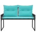 vidaXL Vonkajšia lavička 2 -Seater 4 ks 110 x 59 x 82 cm polyratan