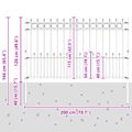 vidaXL Spike prstenec plot HORST 200 x 166 cm Čierna