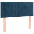 vidaXL Posteľný rám boxsping s matracom tmavomodrý 100x200 cm zamat