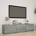 vidaXL TV skriňa s LED 165x34x40 cm Sivá Sonoma Konštruované drevo