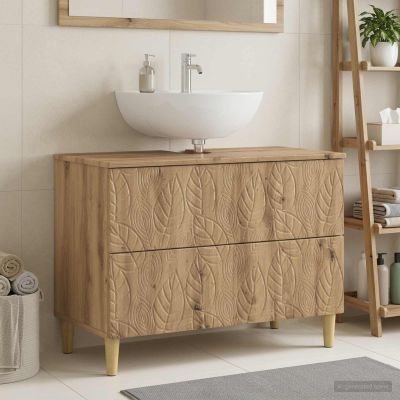 vidaXL Kúpeľňová skrinka pod umývadlo DELFT Dub artisan