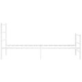 vidaXL Kovový rám postele s predným a zadným čelom biely 107x203 cm