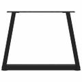 vidaXL Nohy konferenčného stolíka v tvare V, 2 ks, čierne, 50 x (42-43,3) cm, oceľové