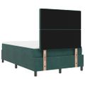 vidaXL Posteľ s pružinovým rámom Tmavozelená 120 x 200 cm Zamat