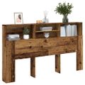 vidaXL Skrinka na čelo postele staré drevo 180x19x103,5 cm komp. drevo