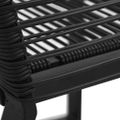 vidaXL Záhradné stoličky 2 ks, čierne, PVC ratan