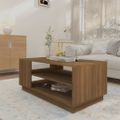 vidaXL Konferenčný stolík, hnedý dub 102x55x43 cm, kompozitné drevo