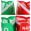 Tašky na triedený odpad SORT EASY 3 SLIM, 18x30x40 cm, 3 x 22 l, 3 ks SIXTOL