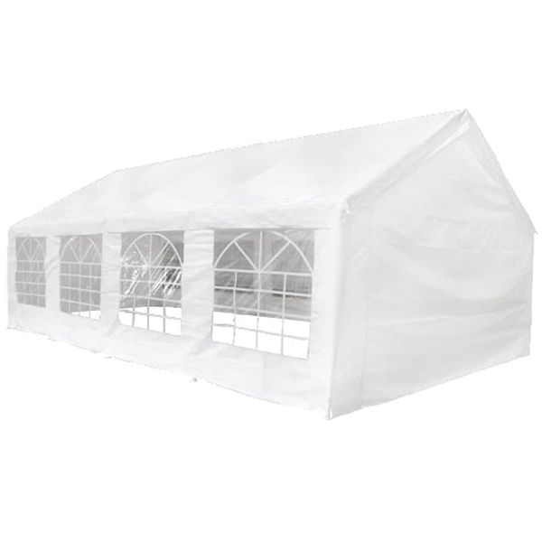 vidaXL Záhradný párty stan, biely 8x4 m