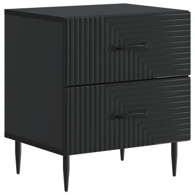 vidaXL Nočný stolík Čierna 43 x 34,5 x 47,5 cm Kompozitné drevo