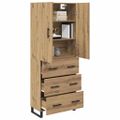 vidaXL Highboard 2 ks Remeselný dub 69,5 x 34 x 180 cm