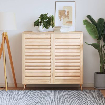 vidaXL Lamelové dvierka na skrinku 2 ks 99,3x59,4 cm, borovicový masív