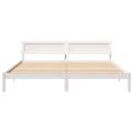 vidaXL Rám postele Biela 200 x 200 cm Masívne borovicové drevo
