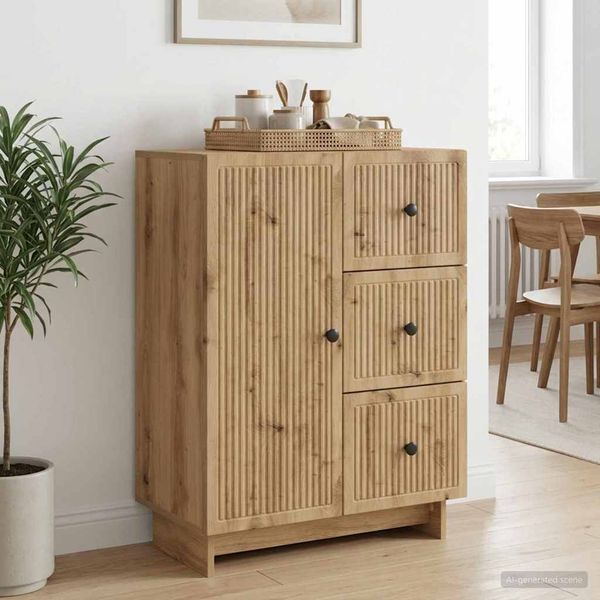 vidaXL Servírovacia skriňa so zásuvkou Dub artisan 66 x 34,5 x 90 cm